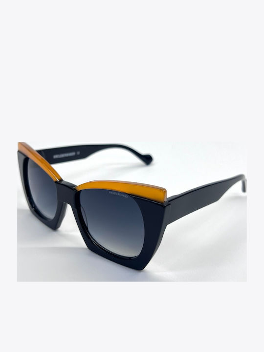 Kreuzbergkinder Unisex Sunglasses with Black Plastic Frame and Black Lens CALYPSO C4