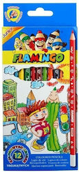 Dreieckige Buntstifte 12 Farben Flamingo Dreieckige Buntstifte 12 Farben Flamingo
