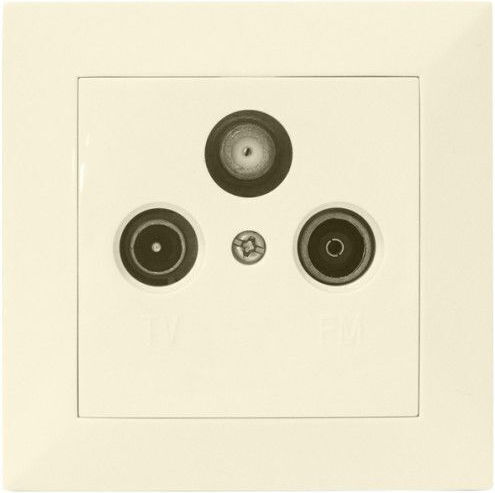 Adeleq Priză antenă TV, satelit și radio în culoarea Bej 15-0162