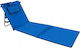 Trizand Strandliegen Blau Faltbar mit Kissen 164x50cm. 1Stück