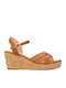 Women's Ankle Strap Platforms Brown