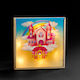 Wooden Frame Illuminated Candle Castle 25cm M12043
