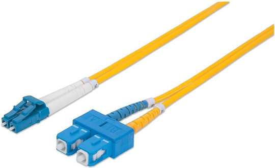 Intellinet Intellinet Optical Fiber Cable LC-SC 3m Yellow