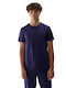 4F Ανδρικό T-shirt Κοντομάνικο Navy Μπλε