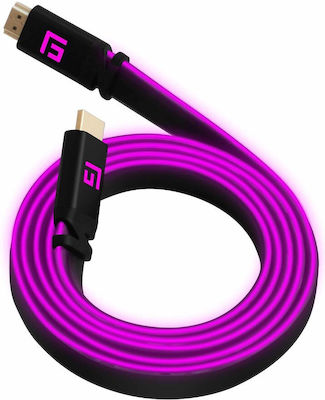 Floating Grip Cable HDMI male - HDMI male 1.5m Ροζ