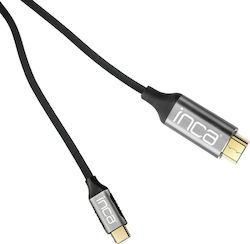 Inca ITCH-20 HDMI 1.4 HDMI male - USB-C male 2m Μαύρο Inca ITCH-20 HDMI 1.4 HDMI male - USB-C male 2m Μαύρο