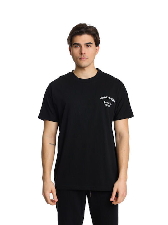Paco & Co T-shirt Bărbătesc cu Mânecă Scurtă Black