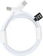 USB 2.0 Cable USB-C male - USB-C 30W PD Λευκό 2m 596611