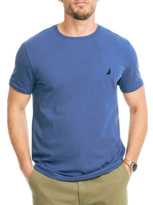 Nautica T-shirt Bărbătesc cu Mânecă Scurtă Delft Blue