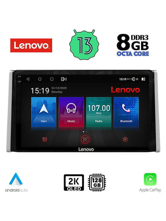 Lenovo Sistem Audio Auto pentru Toyota RAV 4 2019> (Bluetooth/USB/AUX/WiFi/GPS/Apple-Carplay/Android-Auto) cu Ecran Tactil 10"