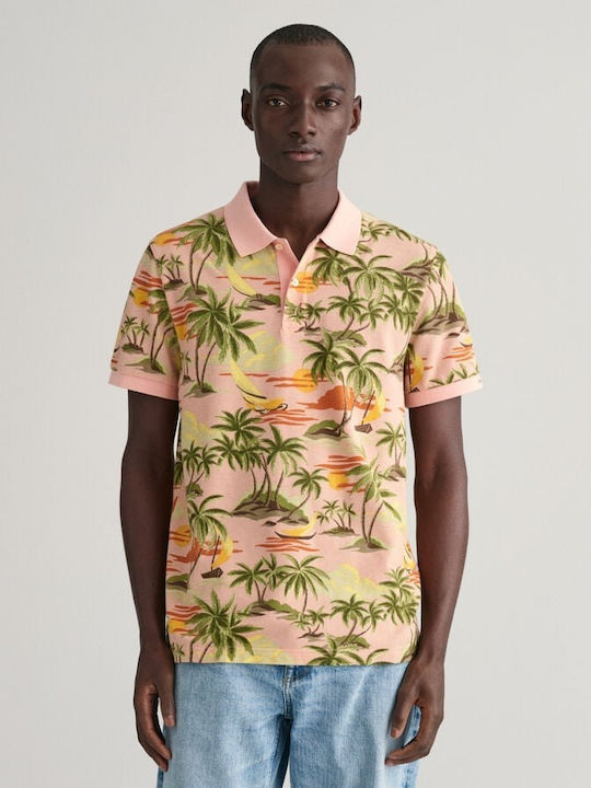 Gant Polo Μπλούζα Κοντομάνικη Ροζ