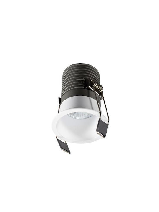 Eurolamp Metallic Recessed Spot with Integrated LED and Natural White Light White 40x40cm. 1pcs