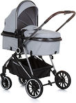 Chipolino AURA Verstellbar 2 in 1 Baby Kinderwagen Geeignet für Neugeborene Ash Grey