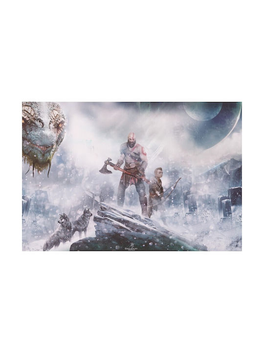 God Of War Kratos And Atreus Tablou pe Pânză 80x50cm