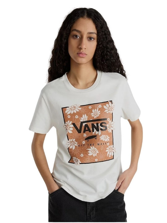 Vans Women's T-shirt Floral Ecru
