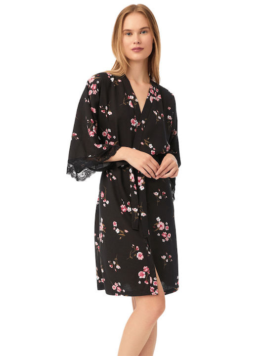 Minerva Summer Women's Robe Black