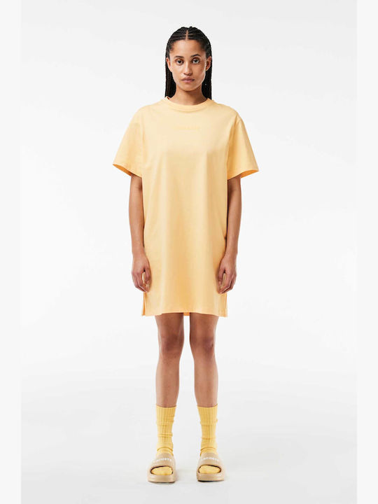 Lacoste Mini T-Shirt Kleid Yellow