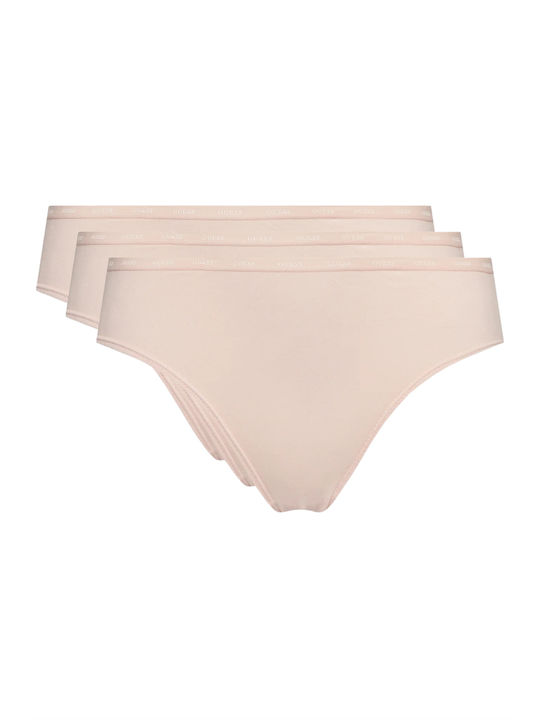 Guess Памучни Дамско Slip 3Pack Blush