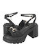 Sadel Leather Sandals Black