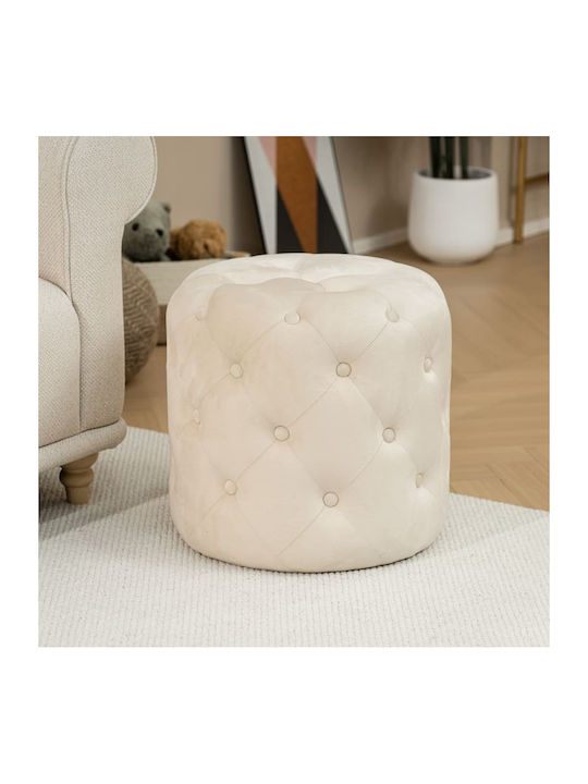 Bean Bag Stool Poof Seval Cream 49x49x47cm