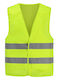 F.F. Group Men's Safety Vest with Reflective Film Yellow