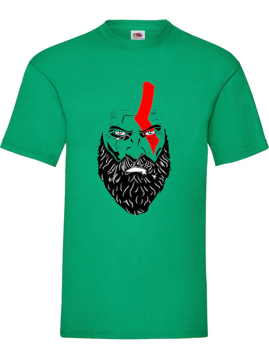 Fruit of the Loom God Of War Tricou Verde Bumbac