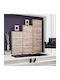Holz Schuhschrank Base 13 58x18x119cm
