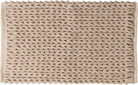 5Five Badematte Synthetisch,Polyester/Cotton/Leather Rechteckig 174729O Beige 75x50cm