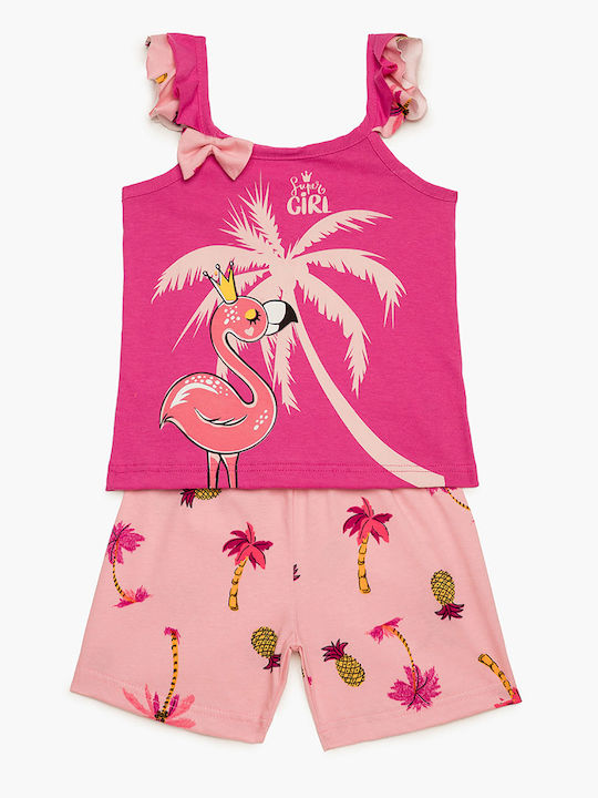 Minerva Kids' Pajamas Summer Fuchs Flamingo