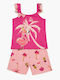 Minerva Kids' Pajamas Summer Fuchs Flamingo