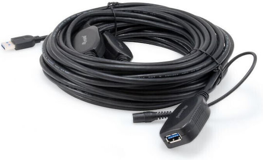 Equip USB 2.0 Cablu USB-A - USB-A female Negru 15m 133348