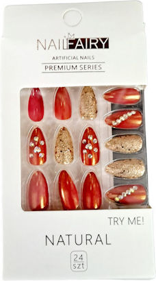 Nail Tips in Red Color 12pcs 21854