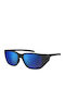 Under Armour Unisex Ochelari de soare cu Negru Cadru și Albastru Oglindă Lentilă