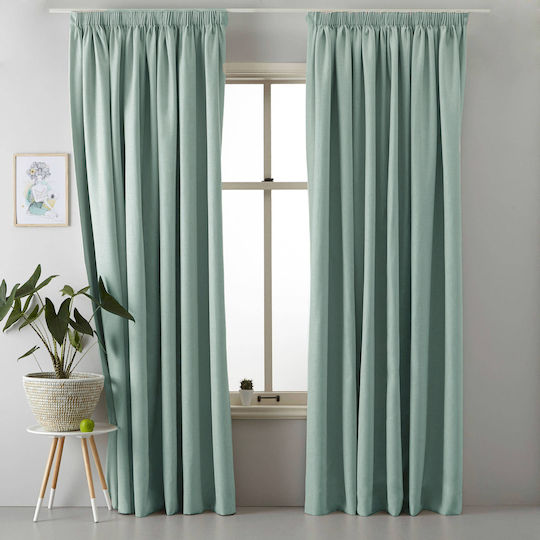 Saray Home Κουρτίνα με Τρέσα Πράσινη 280x220εκ.