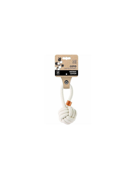 M-pets Παιχνίδι Σκύλου Σχοινί Coto White Loop Ball 8cm
