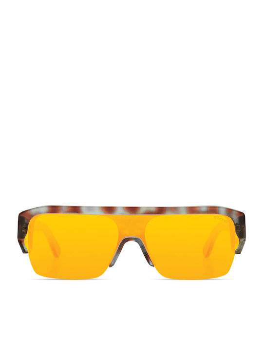 Komono Aksel Unisex Ochelari De Soare Cu Ramă Din Plastic Maro Tortoise Și Lentile Polarized Galbene KOM-S10277