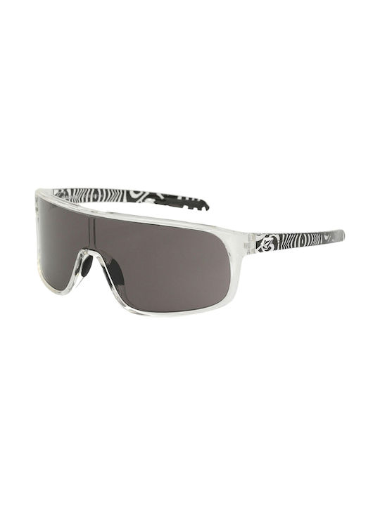 Volcom Men's Sunglasses with Transparent Plastic Frame and Gray Lens VE03506201-ASB