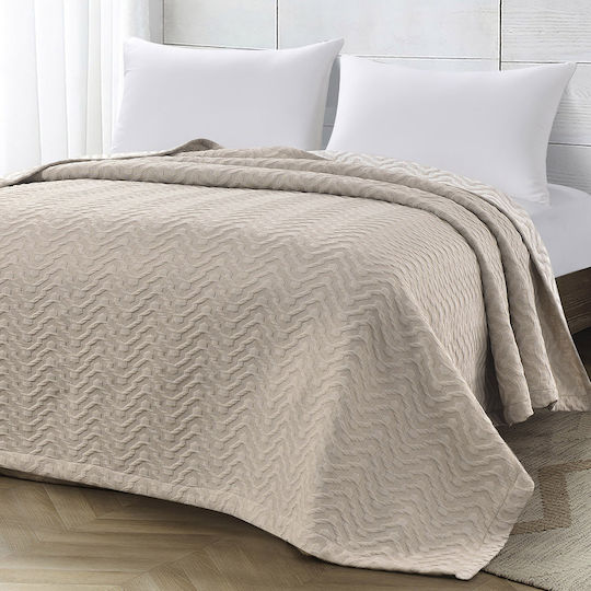 Beauty Home Pique Double Blanket 230x270cm Sand 11174YD-SAND