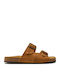 Leder Herrensandalen in Braun Farbe