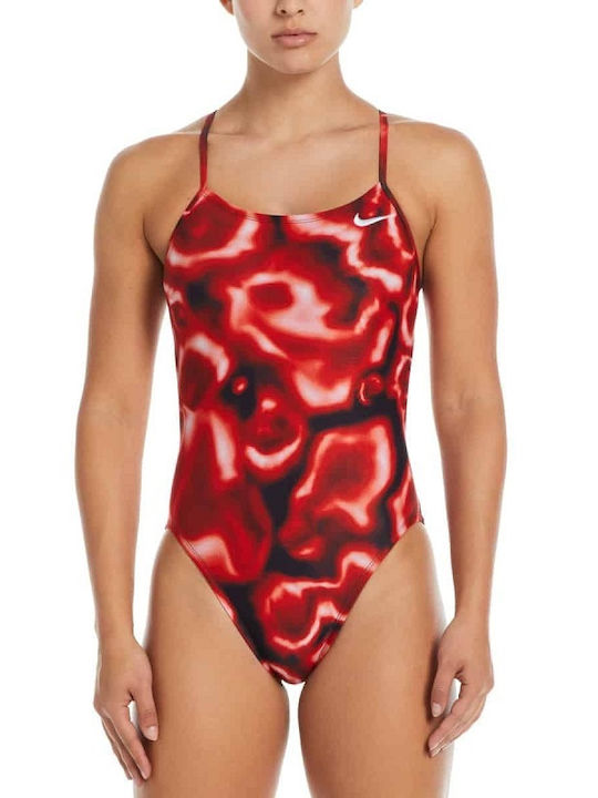 Nike Cutout One-Piece Swimsuit University Red