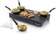 Domo Tabletop Grătar Electric Raclette Placă Netedă 1000W cu Termostat Reglabil 26bucx23.5buccm
