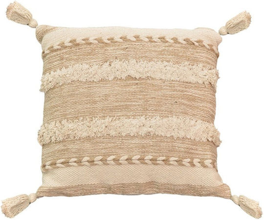 Inart Zierkissen Rozi Beige 45x45cm