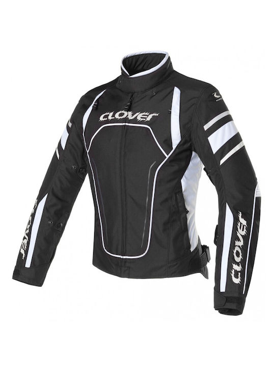Clover Herren Motorradjacke 4 Jahreszeiten Wasserdicht Schwarz