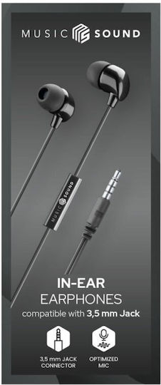 Cellular Line În ureche Handsfree cu două căști cu mufă 3.5mm Negru