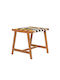 Taburet Din Lemn Pentru Exterior Verano Multicolor 40x45x45cm