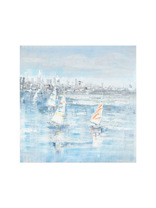 Inart Watery Πίνακας σε Καμβά 100x100cm