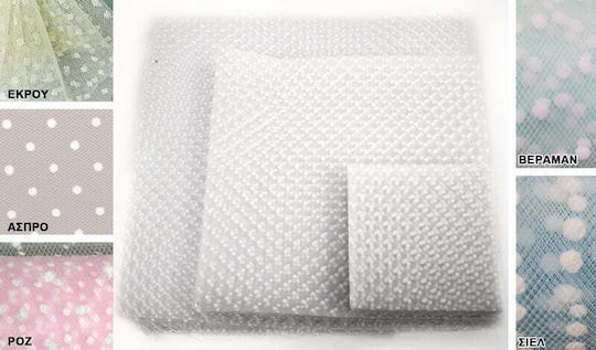 Tuli Organza Tulip White Polka Dots 29x29cm 100 pcs 0527253 Ciel