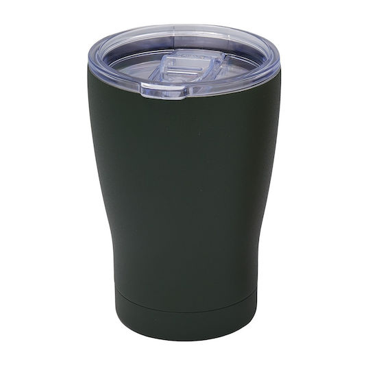 Sidirela Life Glass Thermos Stainless Steel 370ml Rain Forest with Mouthpiece
