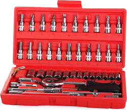 ZK11123QWS56 Set Chei Tubulare și Chei Cu Clichet 46 Bucăți ZK11123QWS56 Set Chei Tubulare și Chei Cu Clichet 46 Bucăți