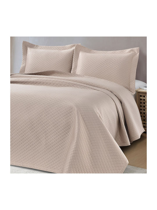 Beauty Home Cyrene Set Coverlet Queen Size Sand 230x250cm 3pcs